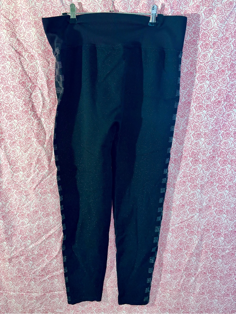 PINK Victoria's Secret Black High-Waist Sparkle Leggings
